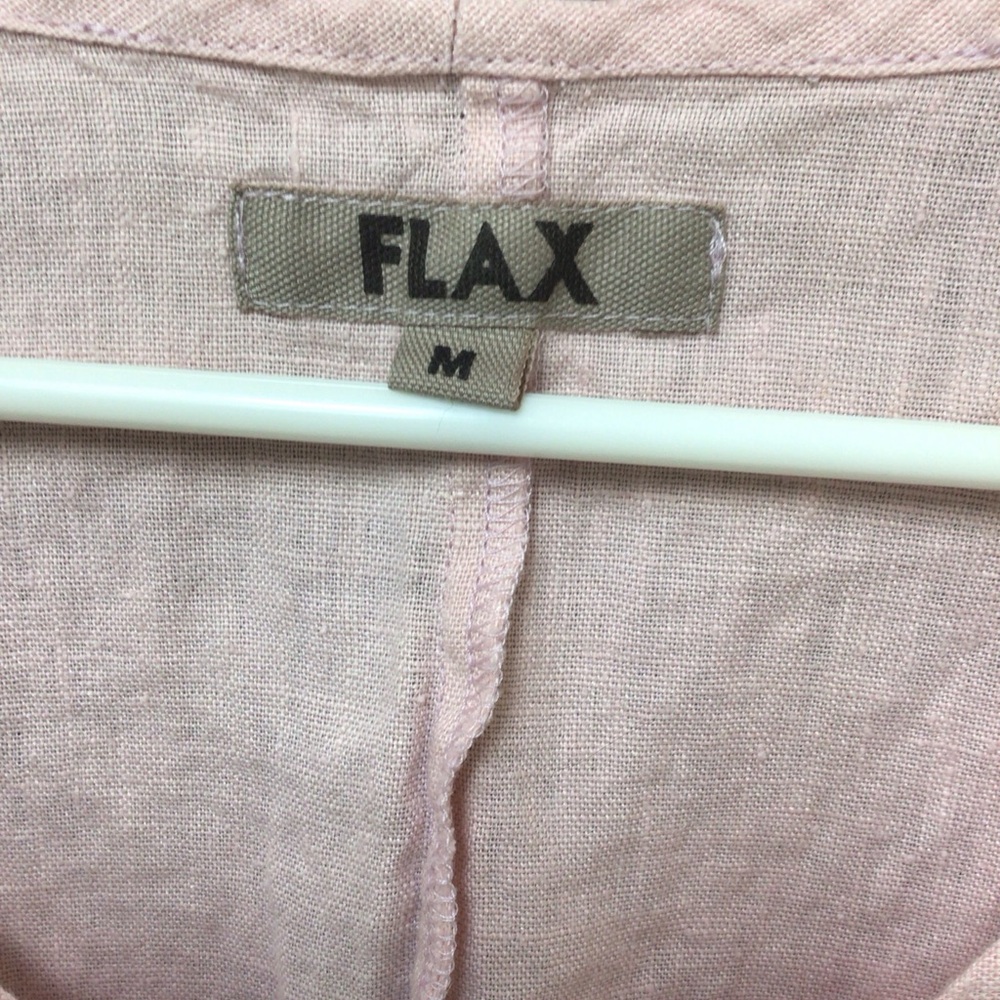 Flax Light Pink Linen Midi Dress - Picture 3 of 11